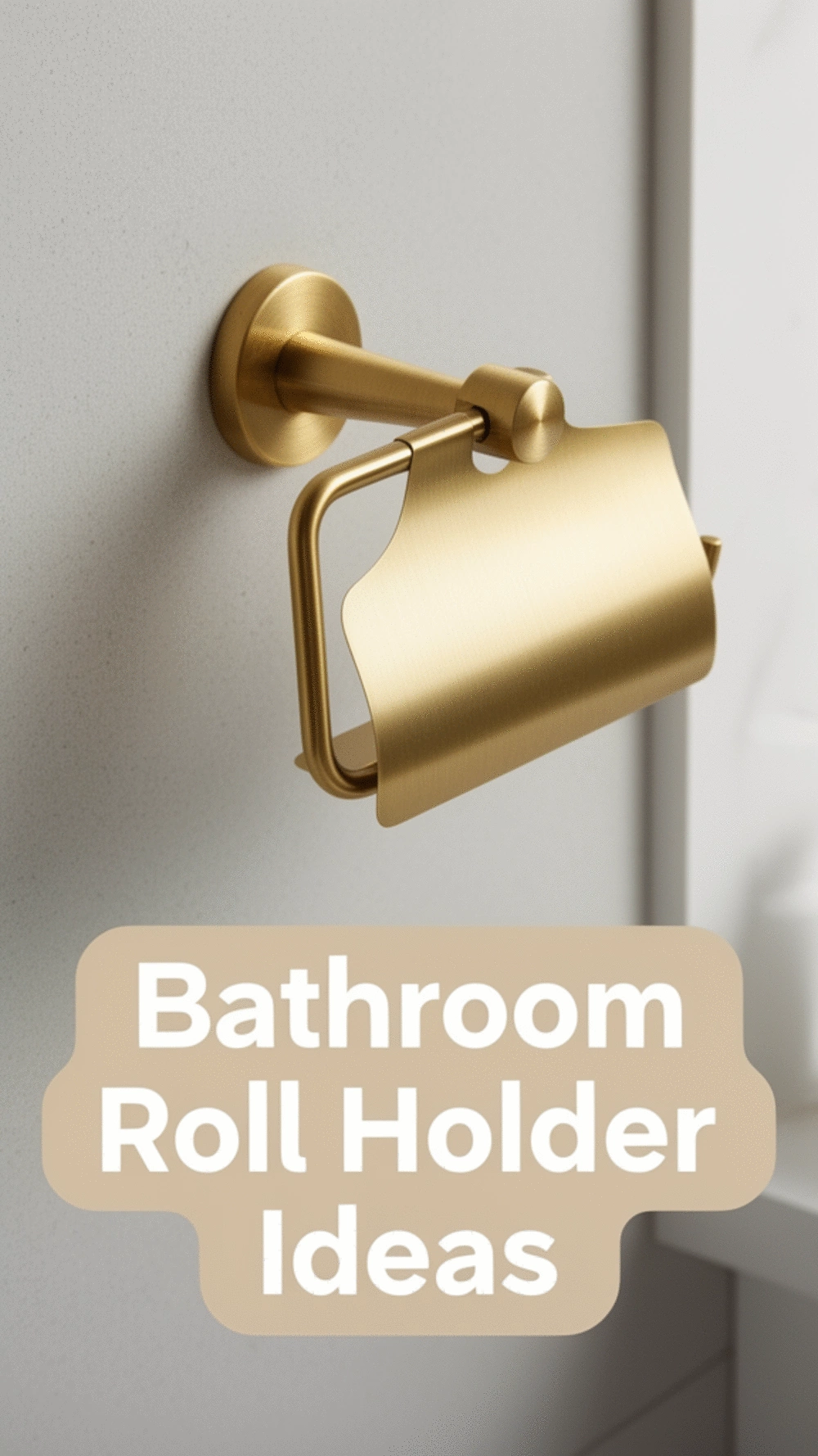 Bathroom Toilet Roll Holder in Brushed Brass That Costs Little but Looks Custom