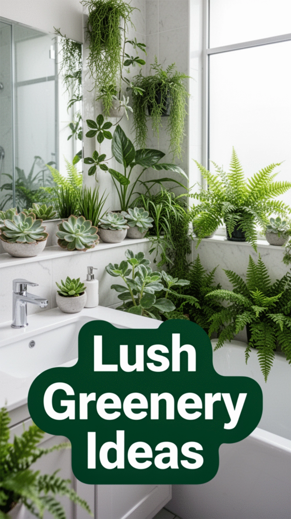 Transform Your Bathroom with Lush Greenery for a Fresh and Inviting Space