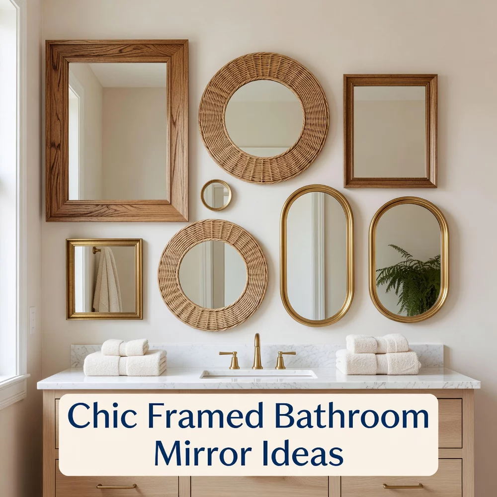 Chic Framed Bathroom Mirror Ideas for Custom Style