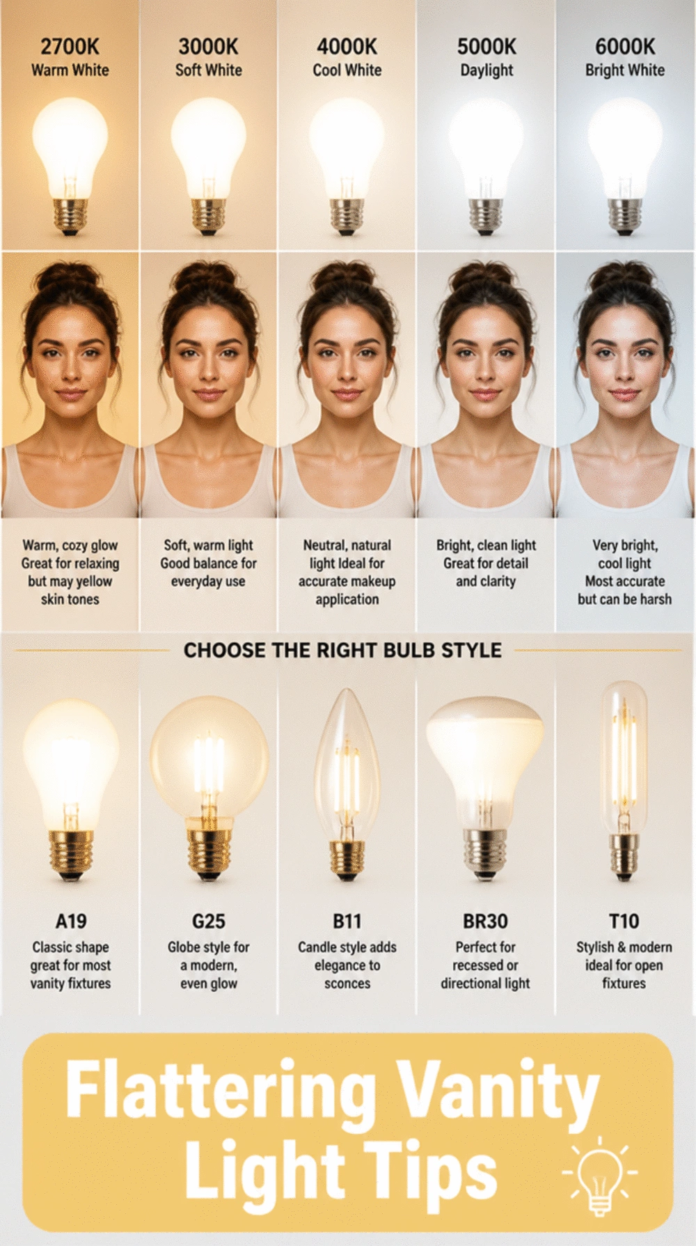 The Bathroom Bulb Temperature Trick That Makes Any Vanity Light Flattering