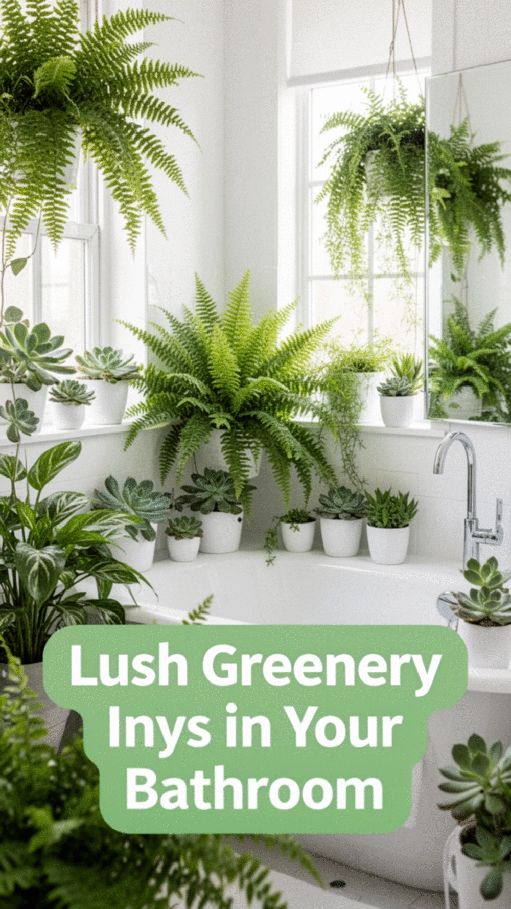Transform Your Bathroom with Lush Greenery for a Vibrant Oasis