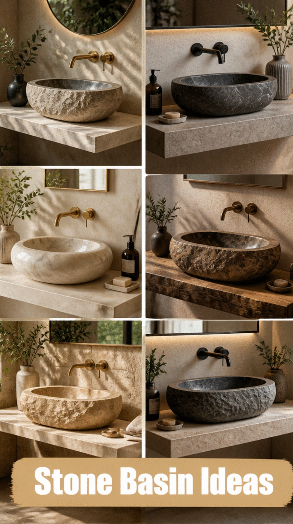 The Bathroom Stone Basin Trick That Makes a Simple Floating Slab Look Expensive