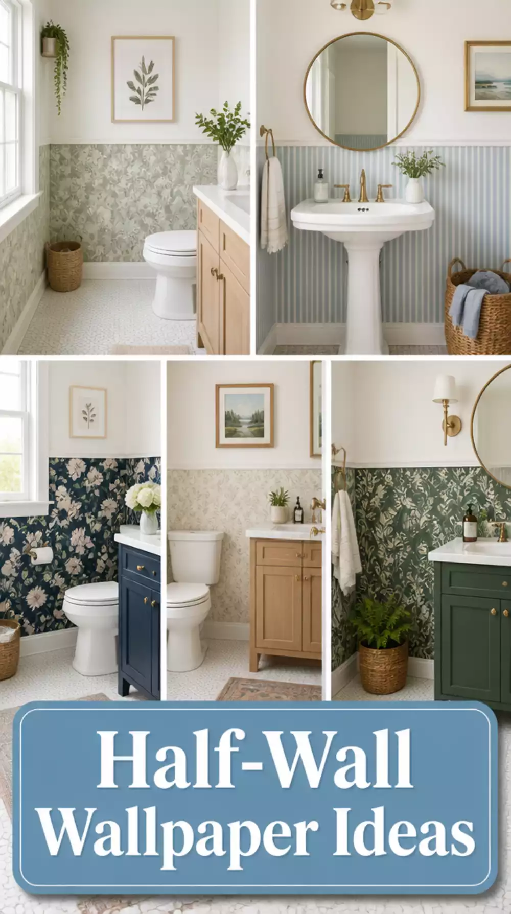 The Bathroom Wallpaper Trick That Makes a Half-Wall Feel Like a Design Choice