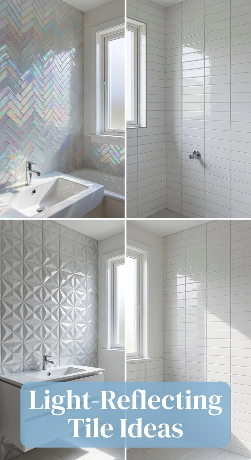 Small Apartment Bathroom Light-Reflecting Tile That Brightens Without Paint