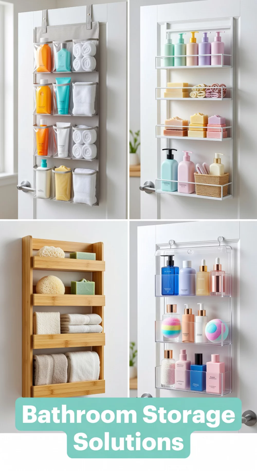 Bathroom Over-the-Door Storage Organizer That Works Without Drilling
