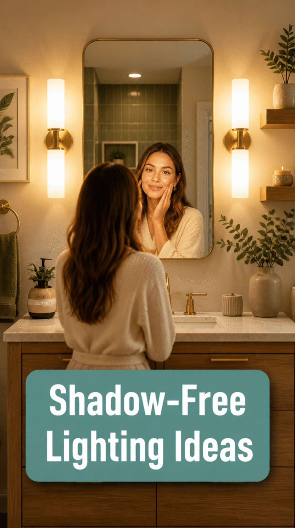 Bathroom Side-Mounted Sconce Pair That Eliminates Shadow on the Face