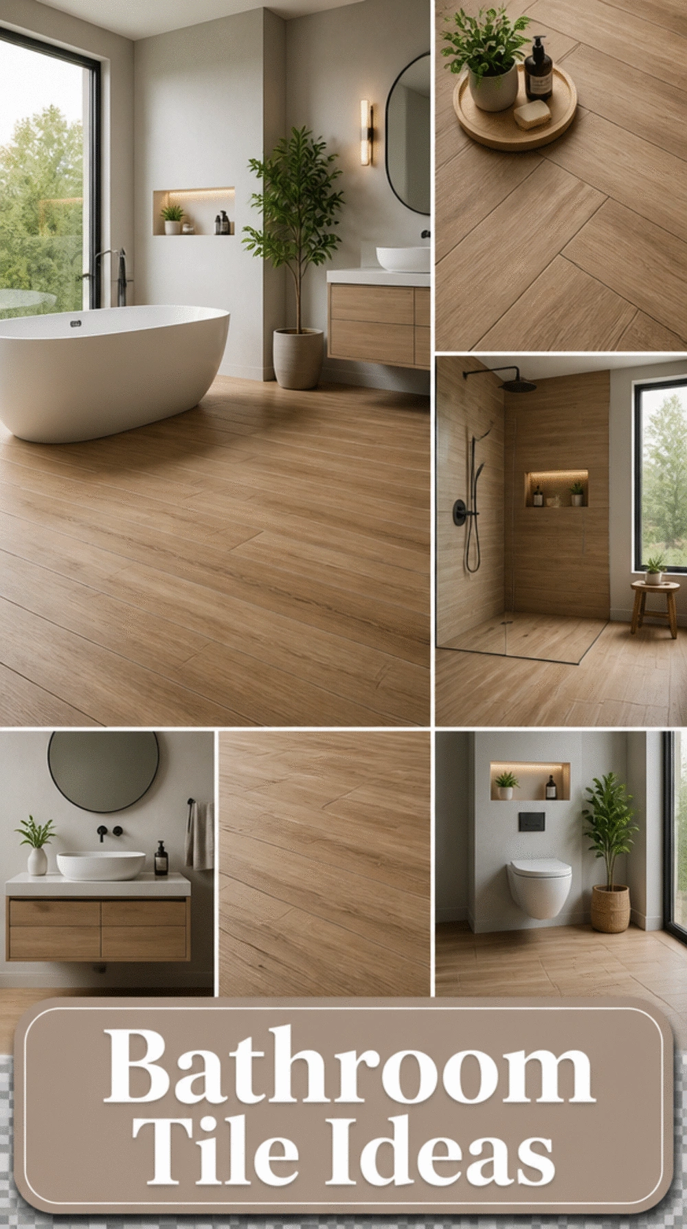 Bathroom Large-Format Floor Tile That Makes Small Rooms Look Bigger