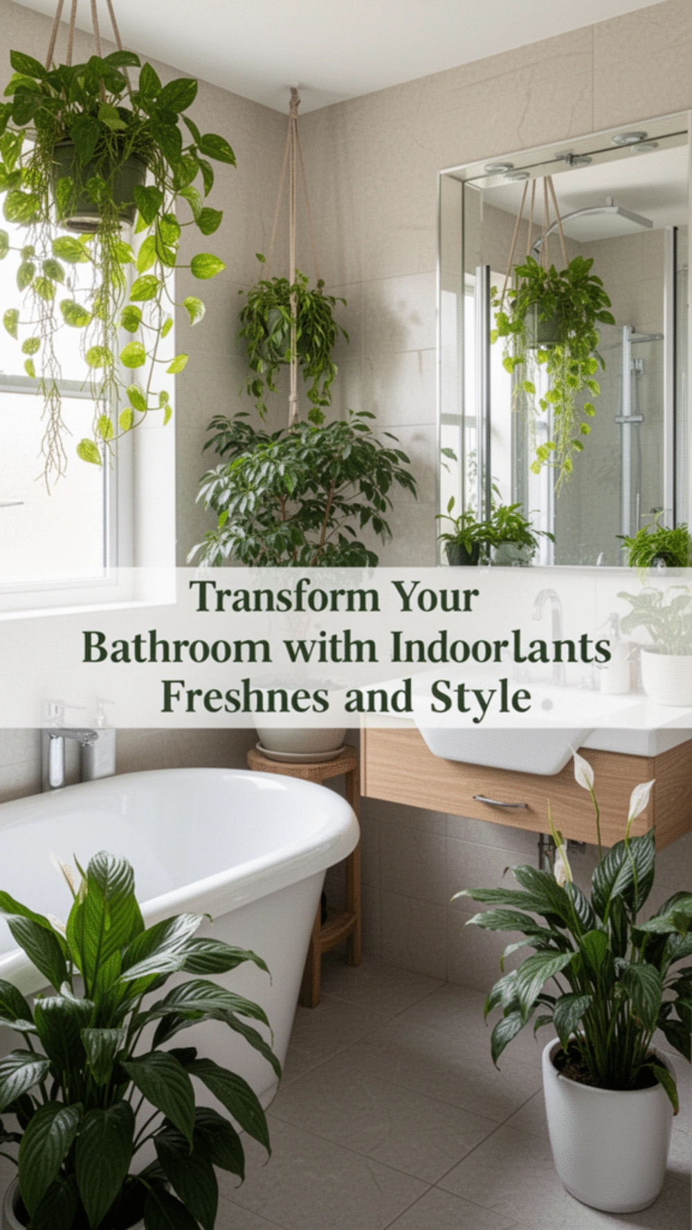 Transform Your Bathroom with Indoor Plants for Freshness and Style