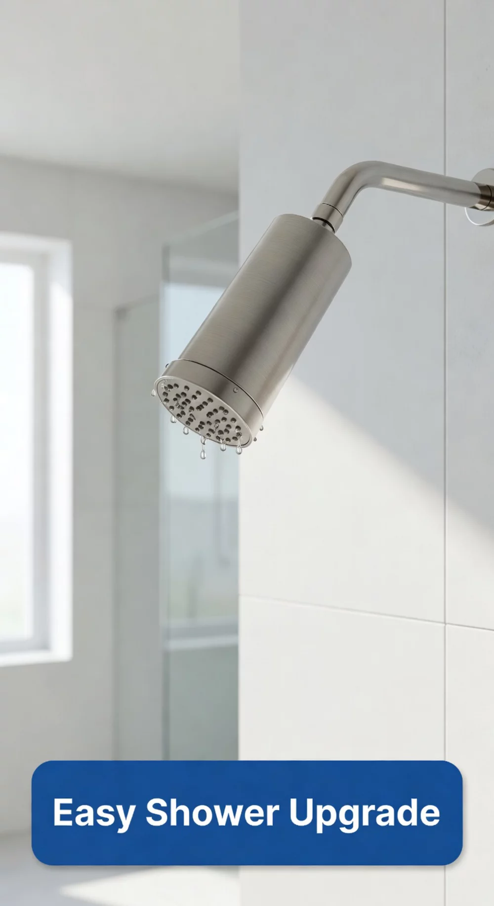 Bathroom Shower Head Upgrade in Brushed Nickel That Changes Daily Pressure Instantly