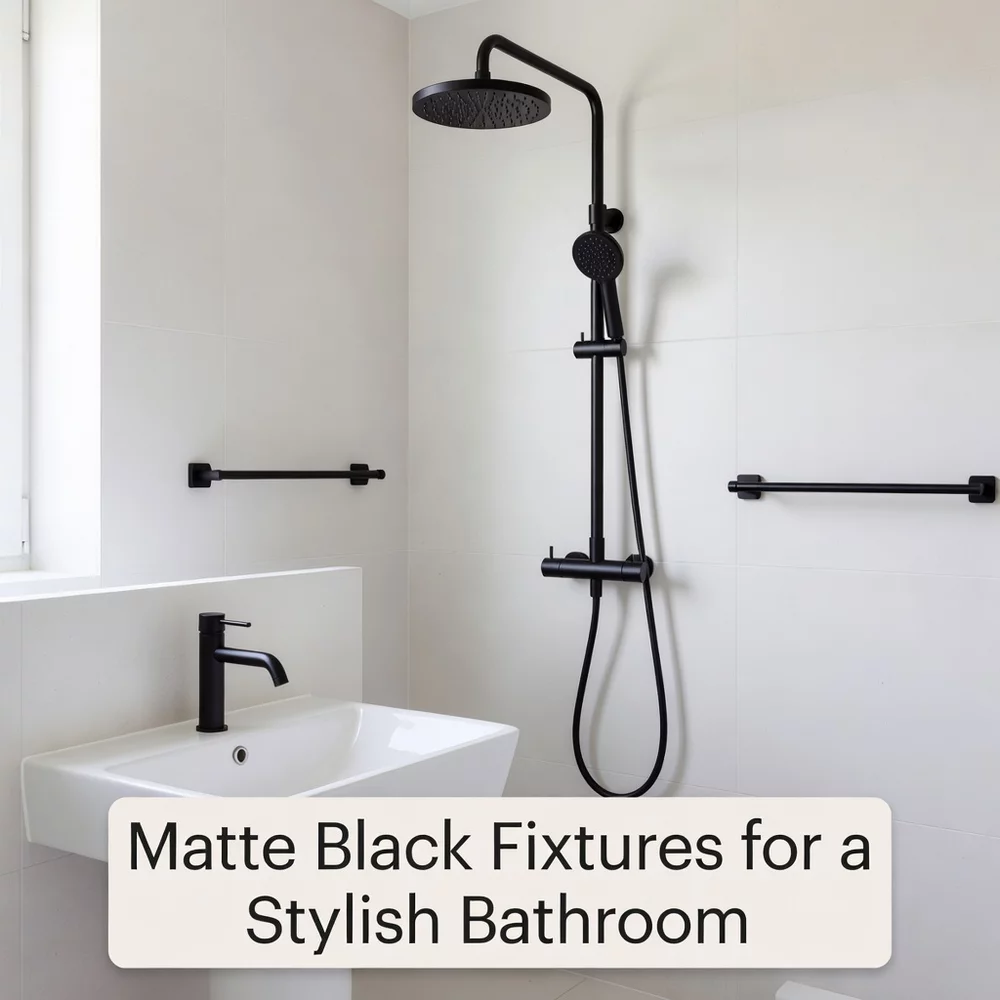 Matte Black Fixtures for a Stylish Bathroom