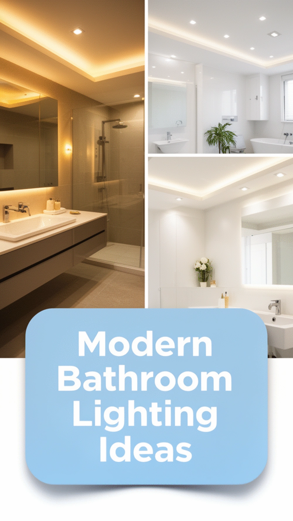 Bathroom Recessed Ceiling Spotlight Grid That Replaces a Dated Central Fitting