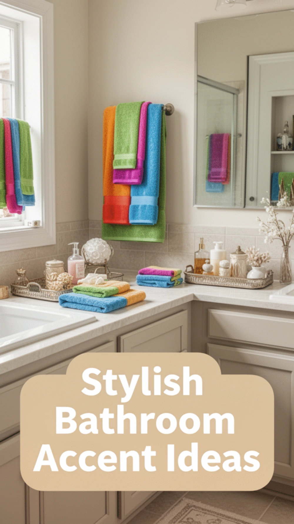 Personalize Your Neutral Bathroom with Stunning Accent Pieces