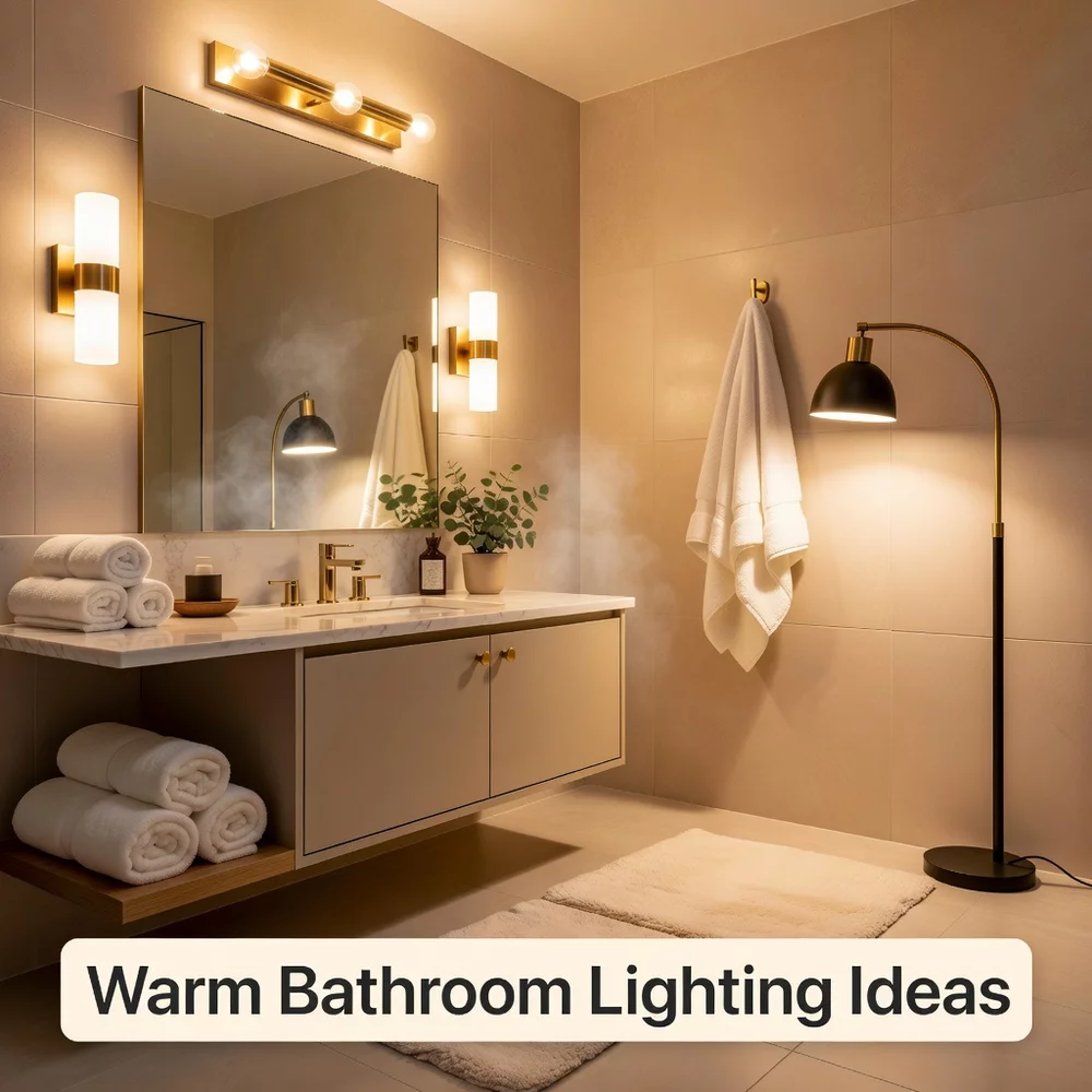 Warm Bathroom Lighting Ideas for Cozy Spaces