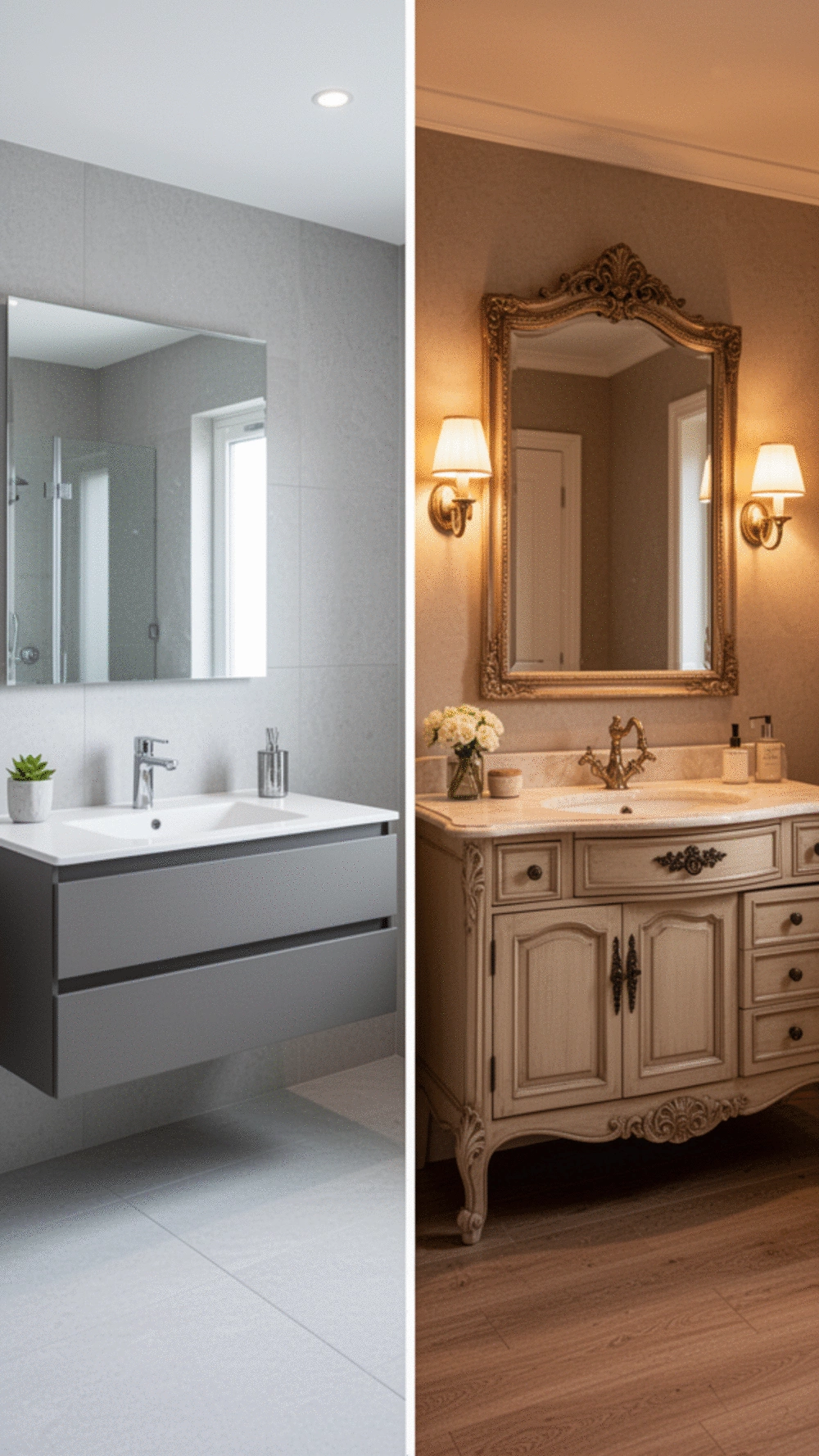 Modern vs Traditional Bathroom Styles: 3 Tips for Your Vanity