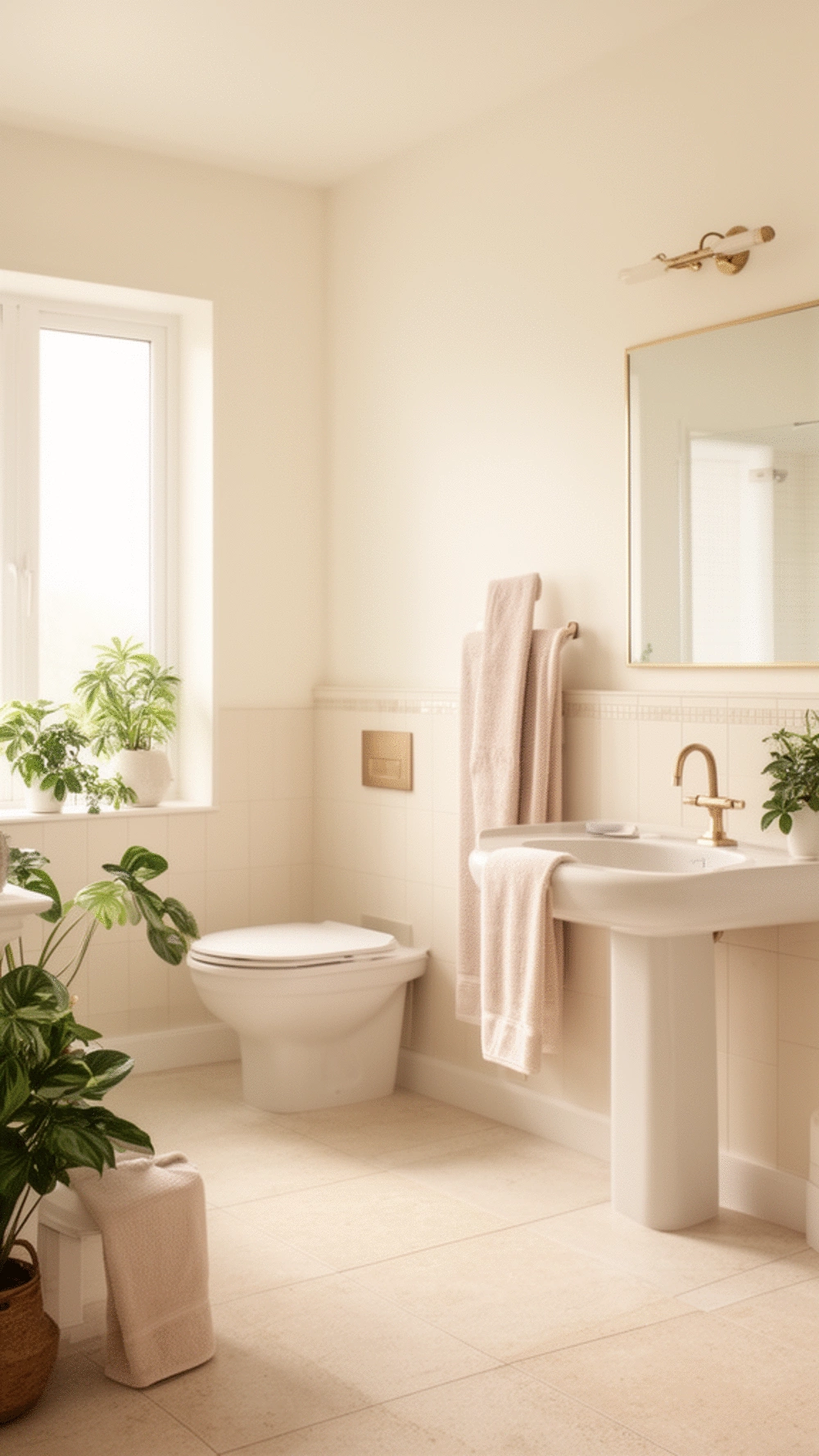 Bathroom Warm White Paint in an Eggshell Finish That Pairs with Any Tile