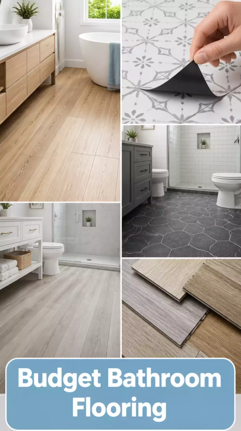 New Bathroom Floor Tile That Transforms a Dated Room for Under Budget