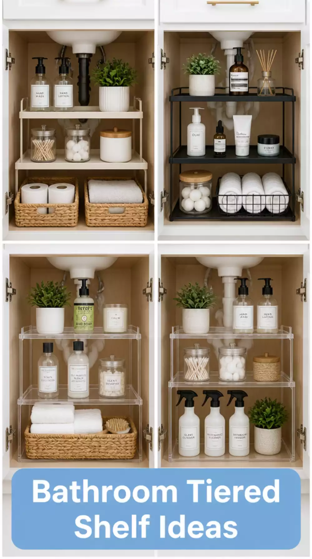 Bathroom Under-Sink Tiered Shelf Organiser That Doubles the Usable Cabinet Space