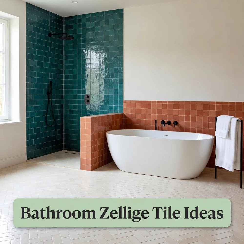 Bathroom Zellige Tile Ideas for Handcrafted Style