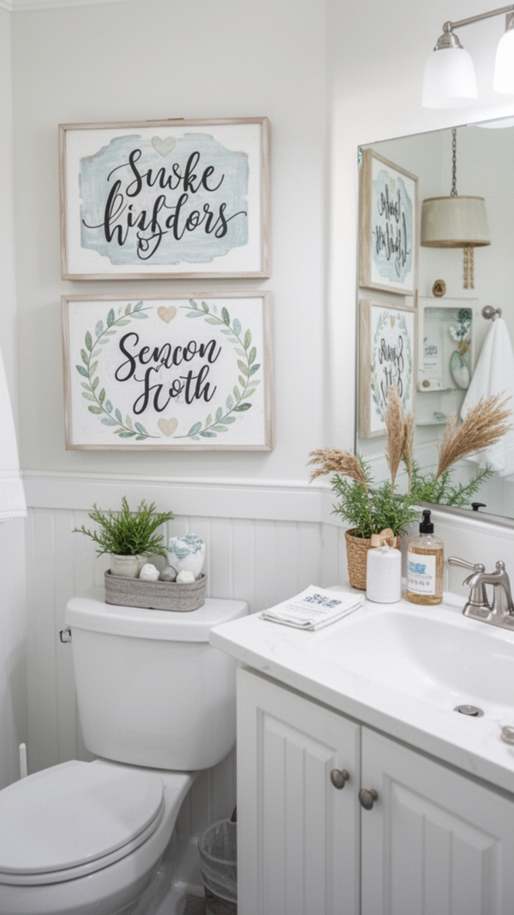 Transform your bathroom with personalized art and decor accessories