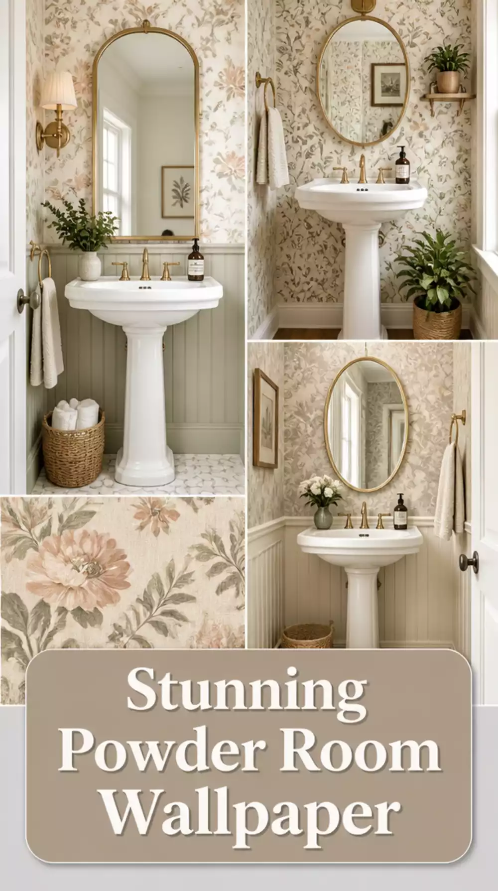 Powder Room Statement Wallpaper That Makes a Tiny Space Feel Intentional