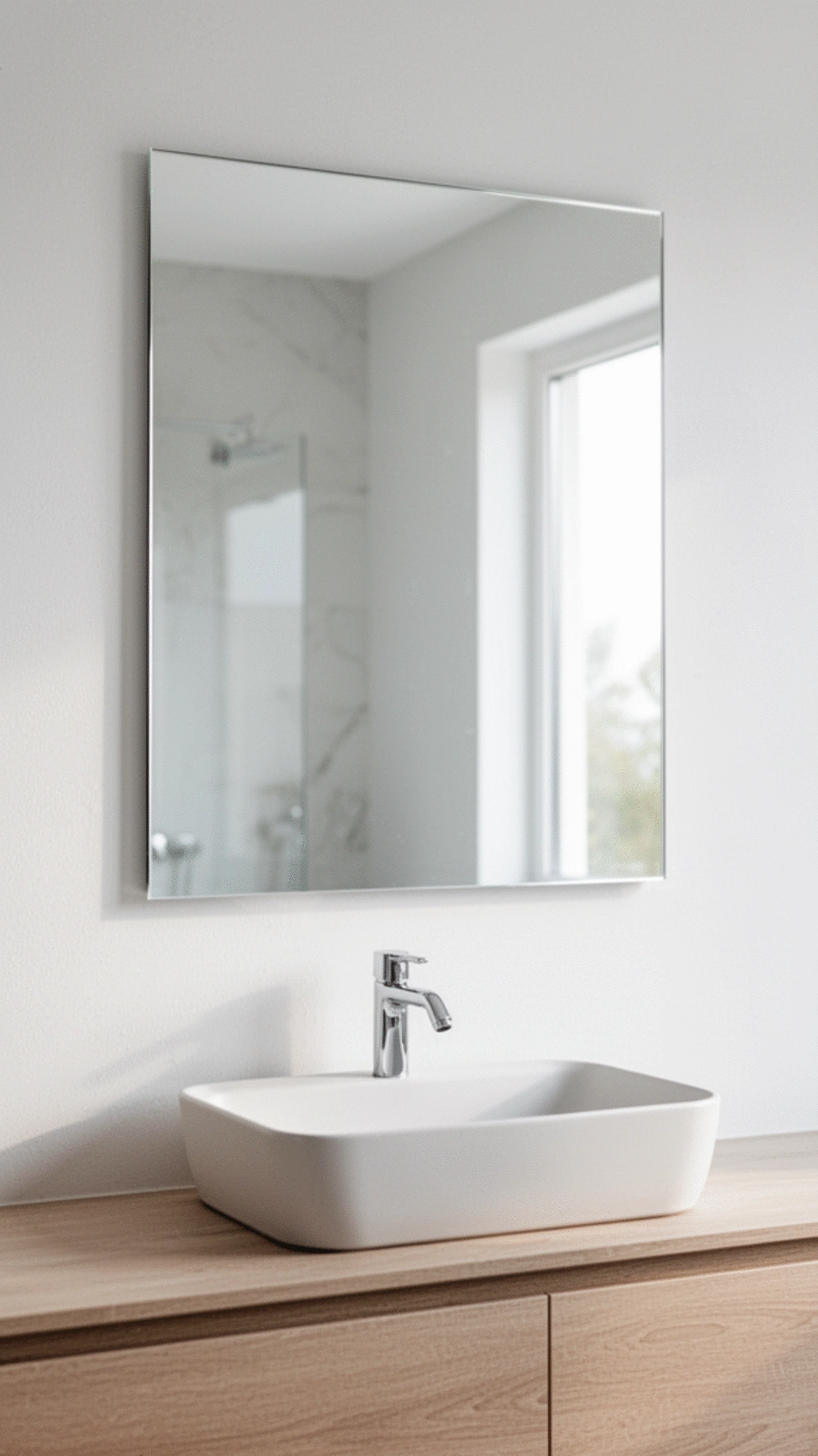 Frameless Mirrors: 5 Stylish Designs for a Modern Bathroom
