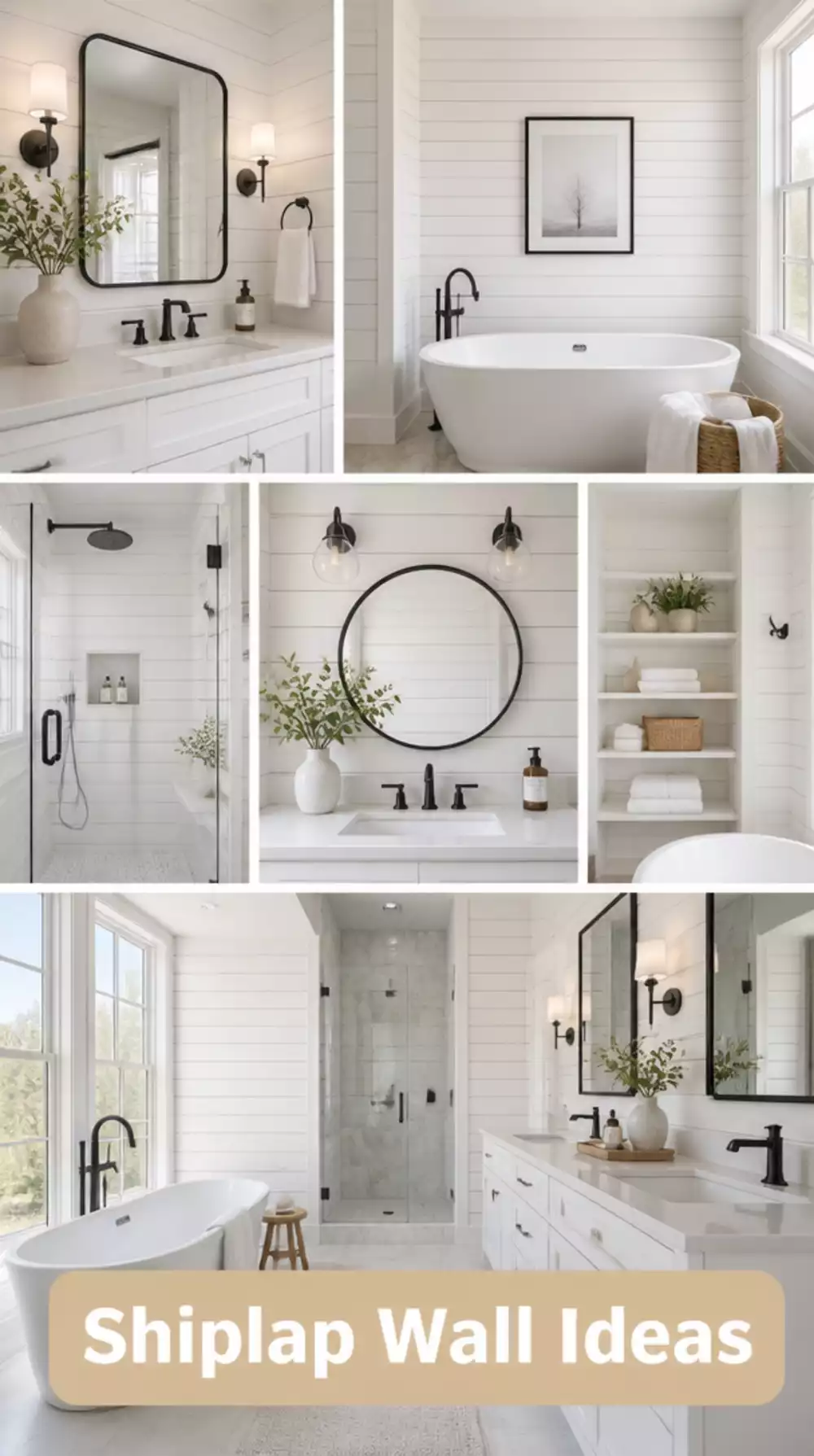Bathroom White Shiplap Wall Panel That Adds Texture Without Adding Colour