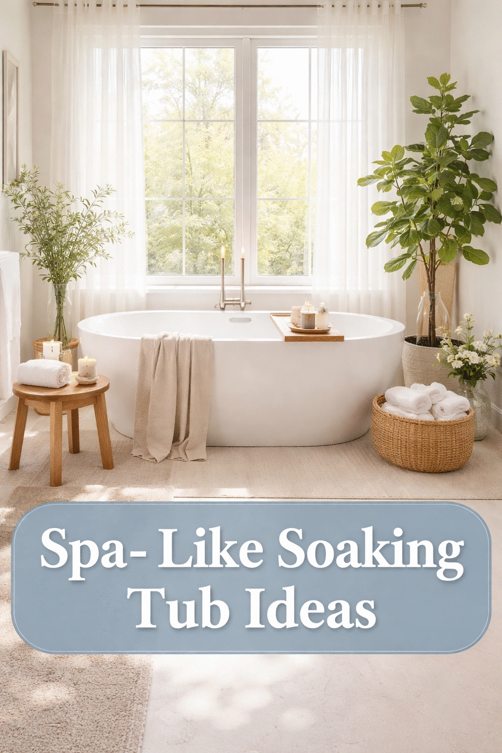 Bathroom Freestanding Soaking Tub That Anchors a Modern Spa Look
