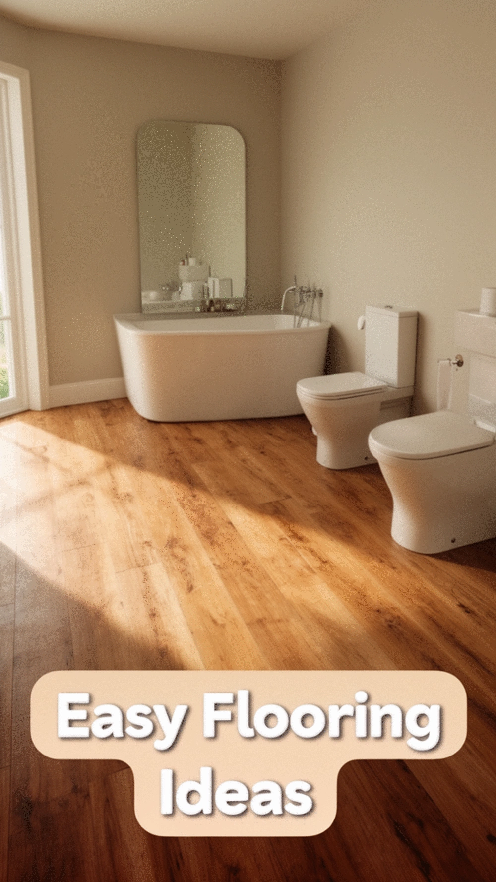 Small Bathroom Large-Format Floor Tile That Makes the Room Feel Bigger