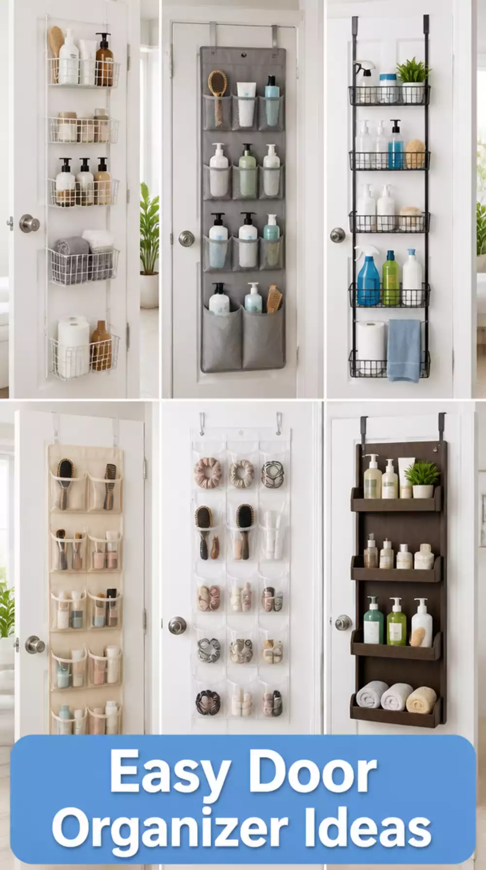 Bathroom Door-Mounted Organiser Rack That Doubles the Back of Any Cabinet