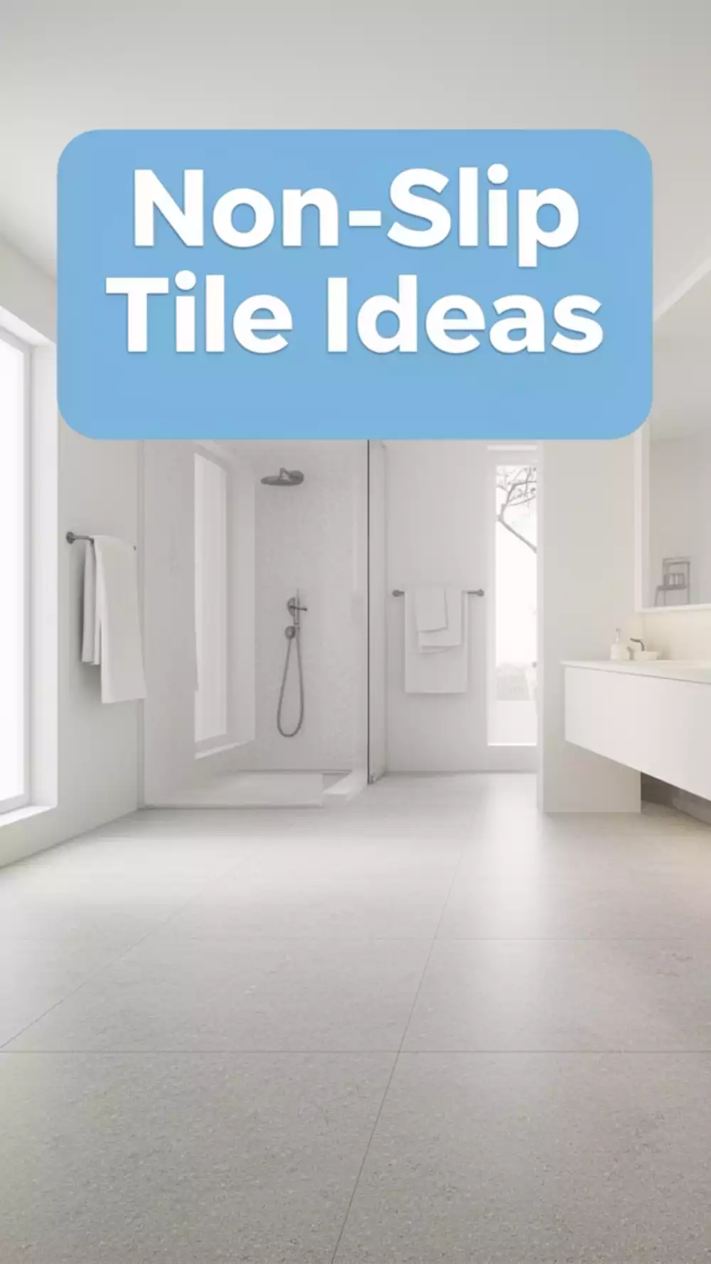 Non-Slip Bathroom Floor Tile in a Matte Stone Finish for Wet Spaces