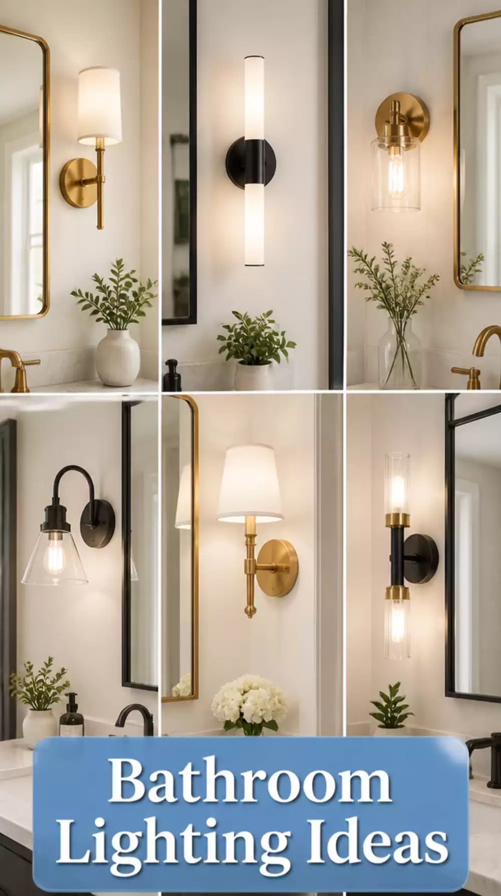 Bathroom Lighting Upgrade from a Ceiling Fixture to Wall-Mounted Sconces