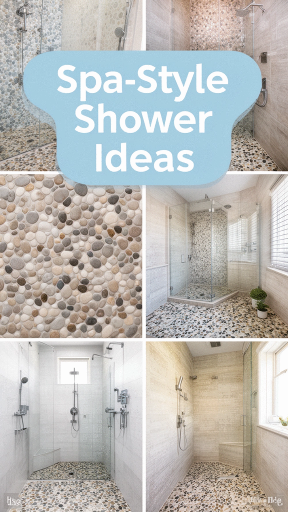 Bathroom Shower Floor Pebble Tile That Adds Spa-Style Texture Underfoot
