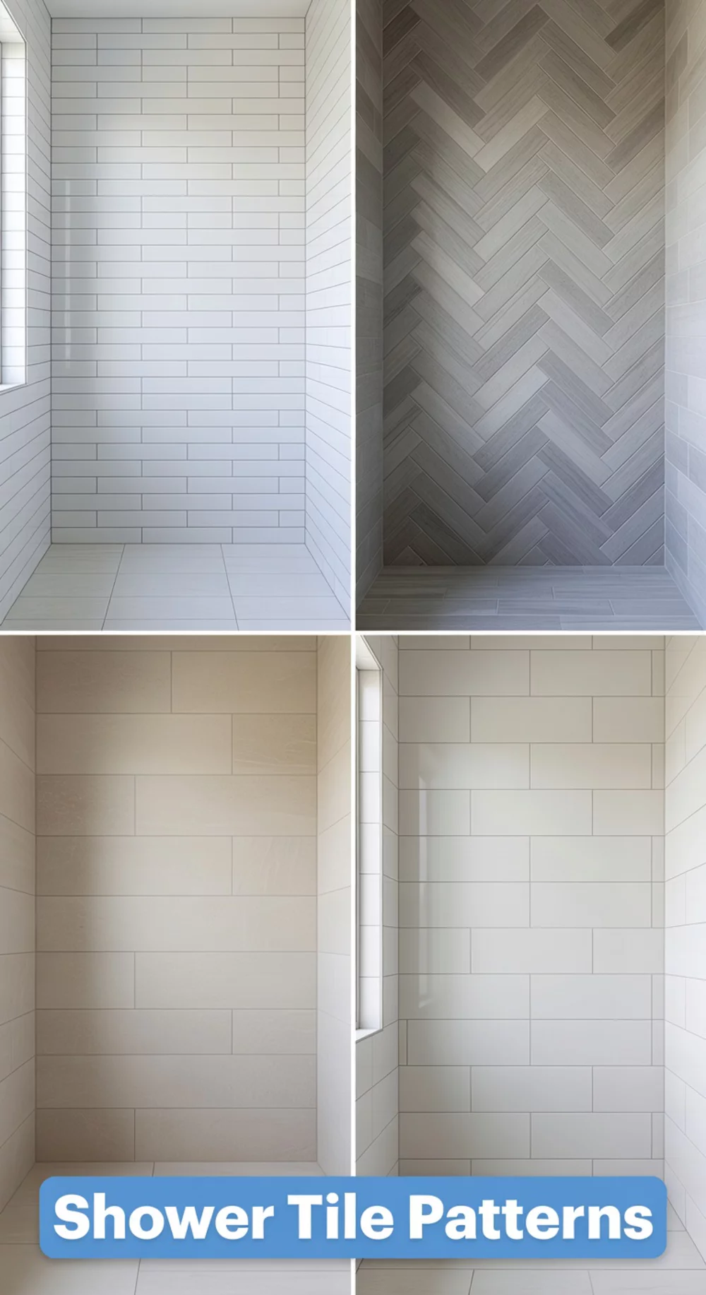 The Shower Tile Pattern Designers Use to Make Narrow Bathrooms Feel Wide