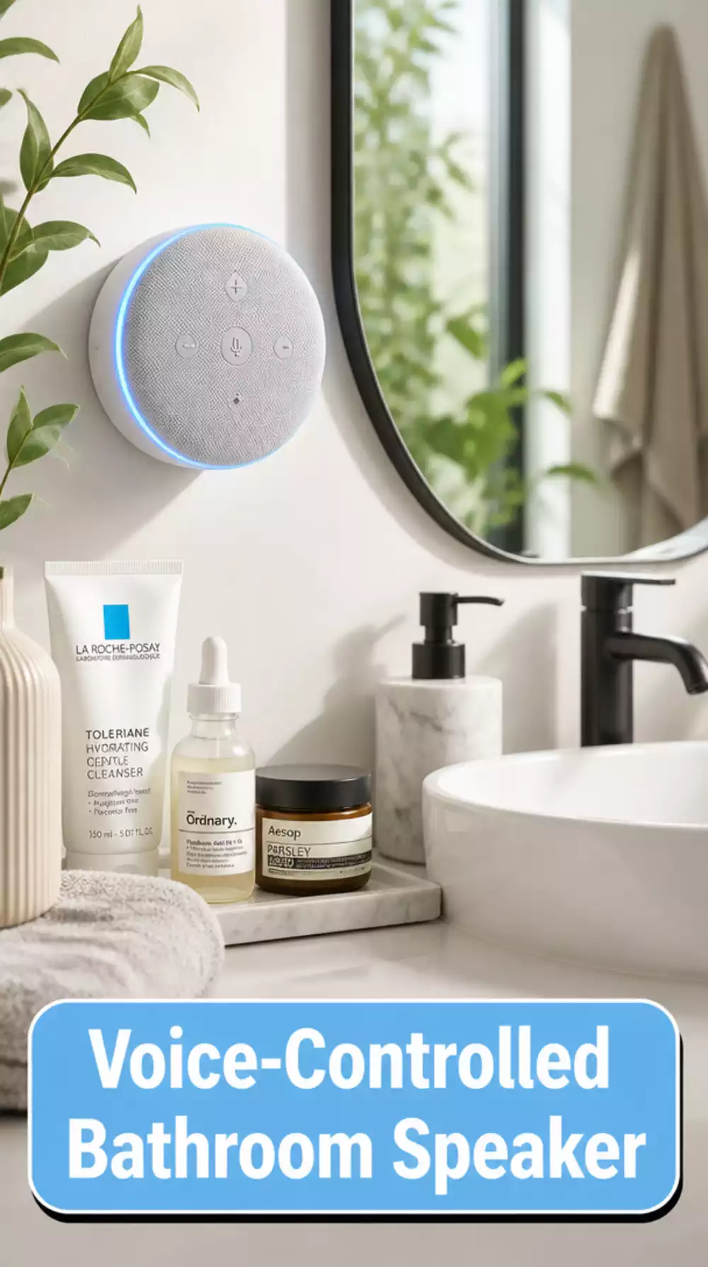 The Bathroom Voice-Controlled Speaker That Makes Getting Ready Feel Effortless