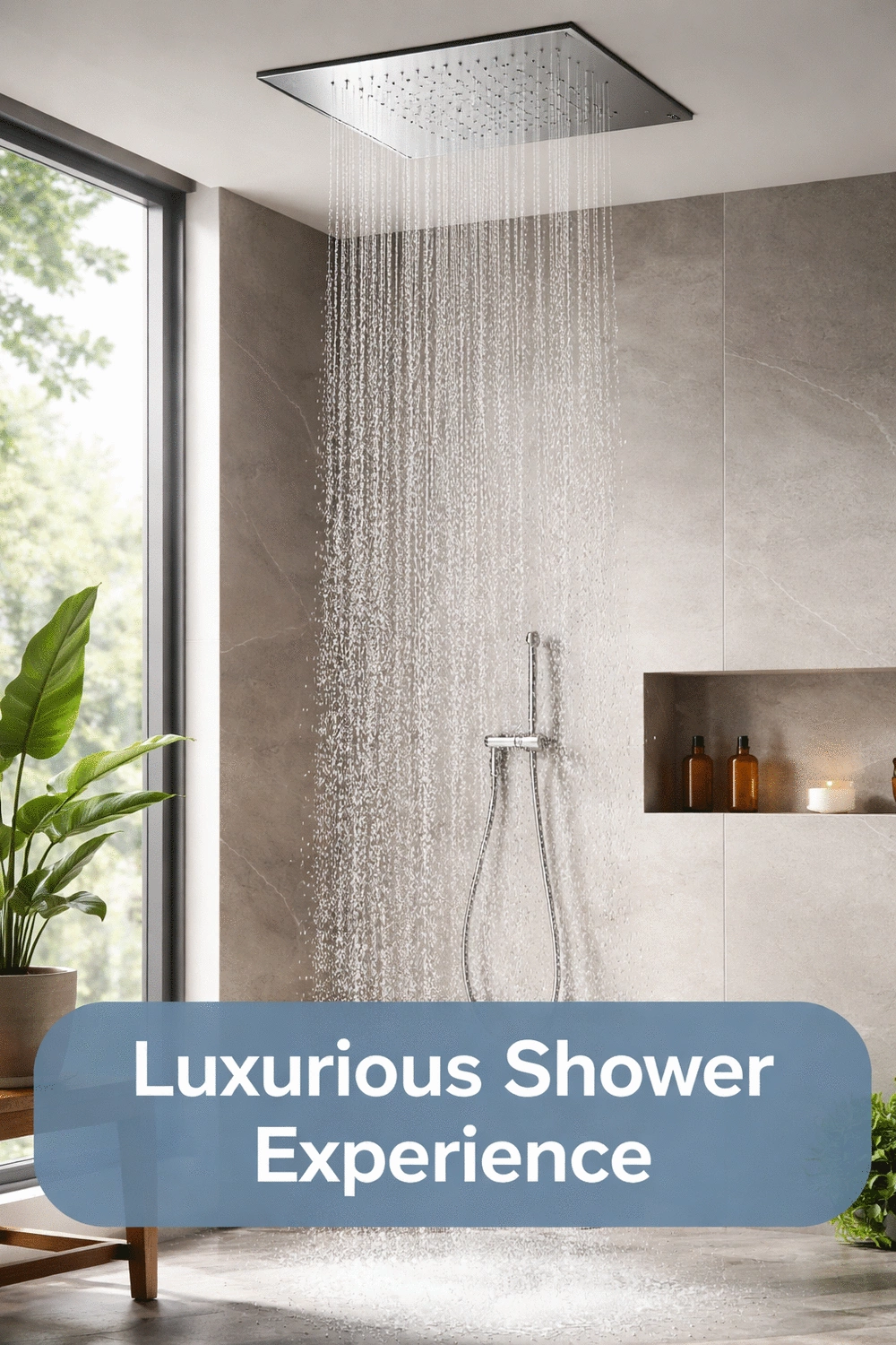 Bathroom Rainfall Showerhead That Turns a Daily Shower into a Ritual