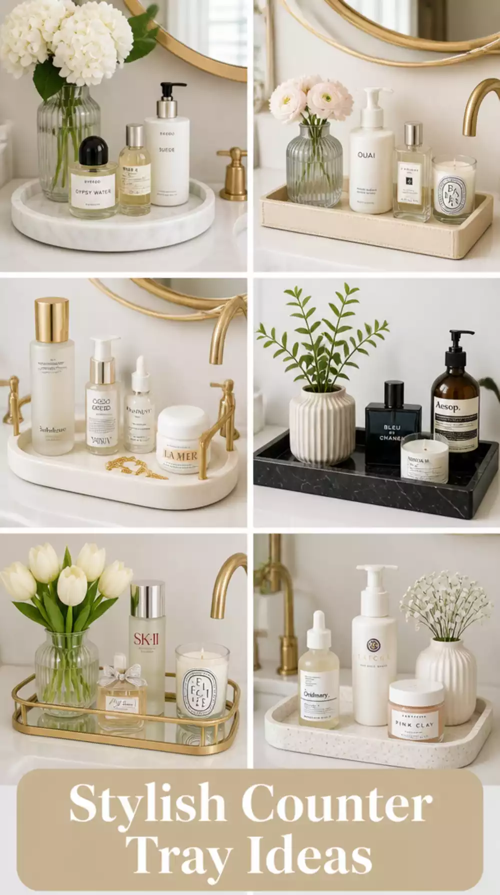 The One Bathroom Counter Tray That Makes a Cluttered Sink Look Styled