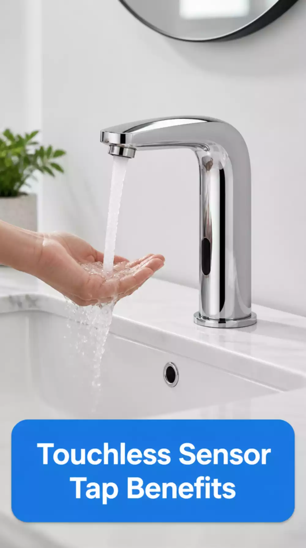 Bathroom Touchless Sensor Tap That Reduces Germ Transfer at the Sink