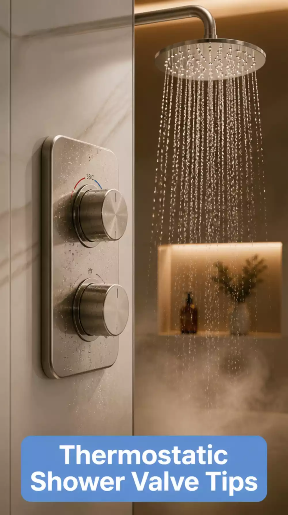 Bathroom Thermostatic Shower Valve That Remembers Your Preferred Temperature