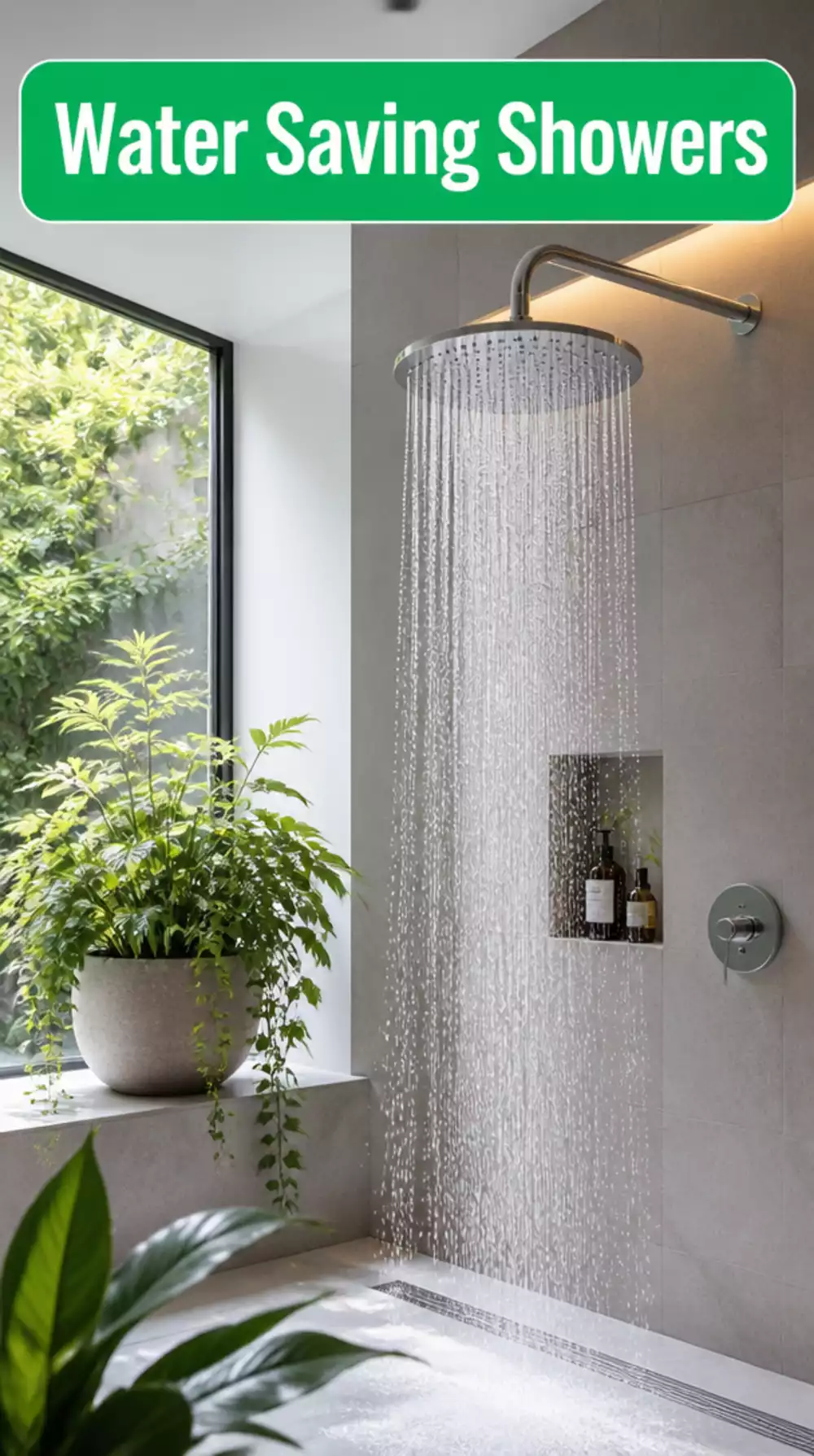 Luxurious Rainfall Shower Head That Saves Water