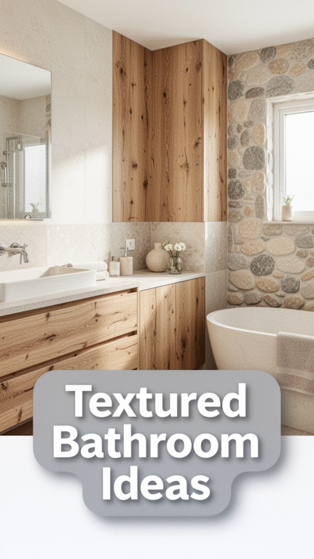 Enhance Your Bathroom Decor with Textured Neutral Materials