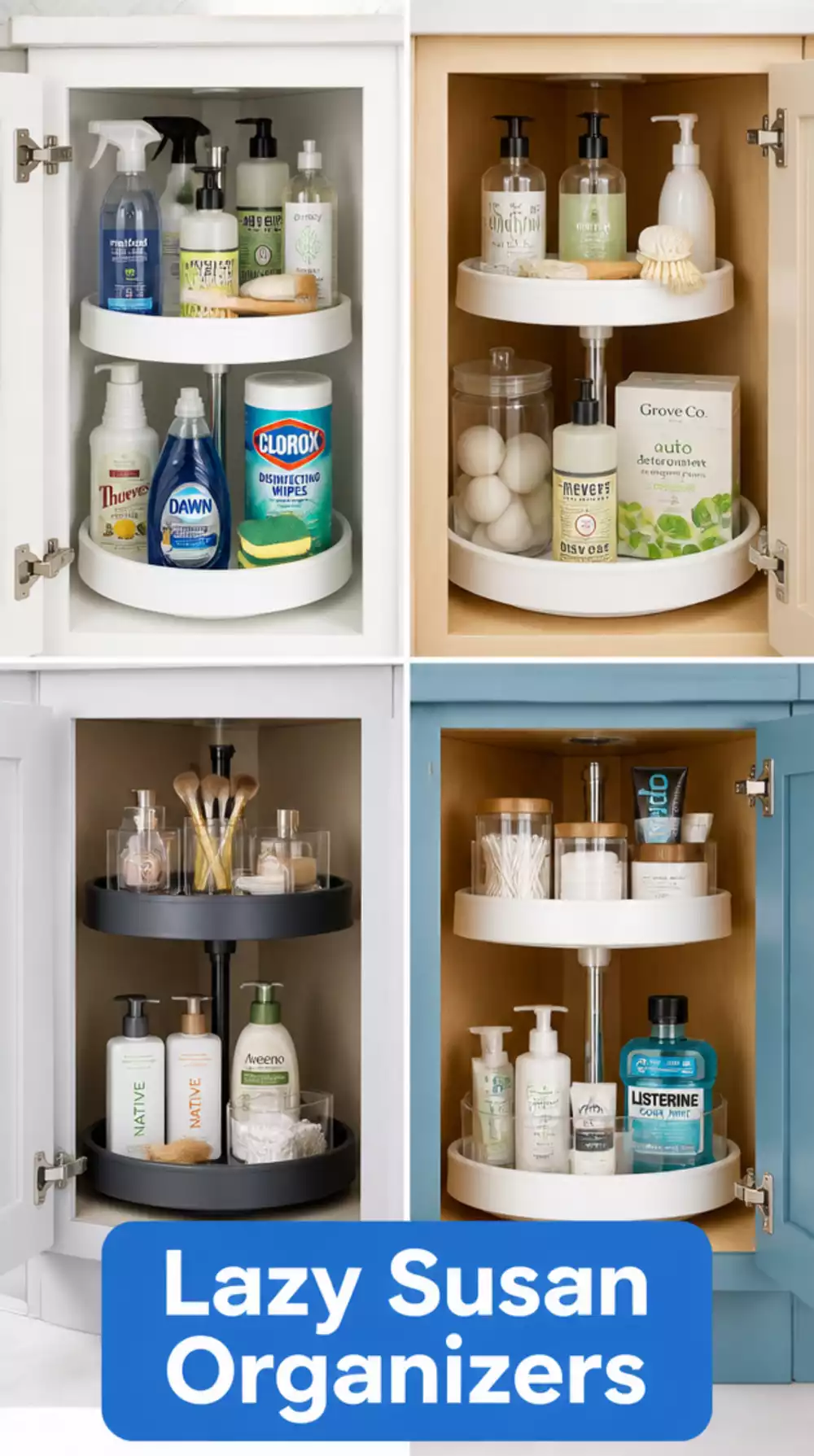 The Under-Sink Bathroom Lazy Susan That Finally Fixes a Deep Corner Cabinet