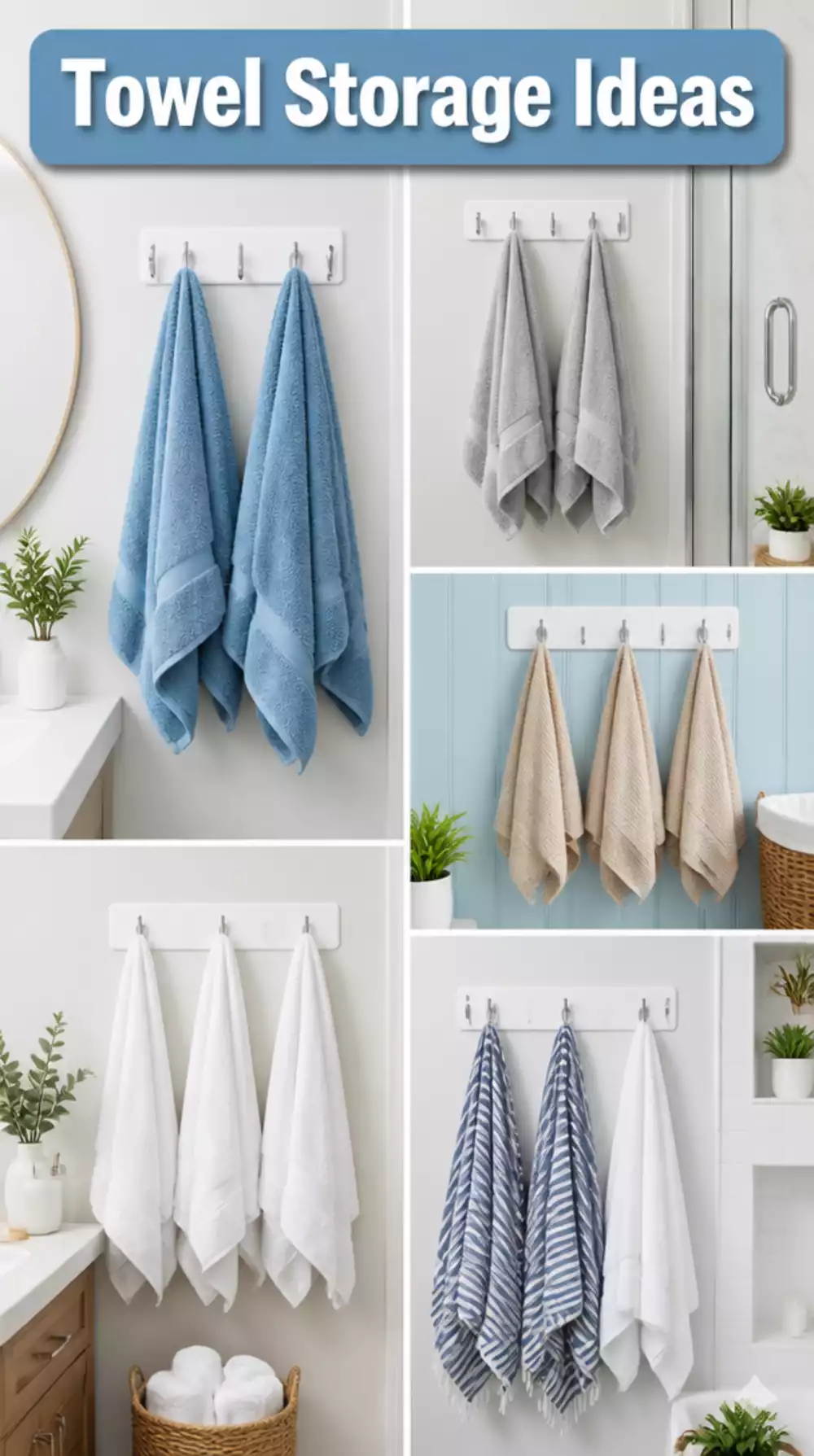 Bathroom Command Hook Rail That Holds Towels Without a Single Drill Hole