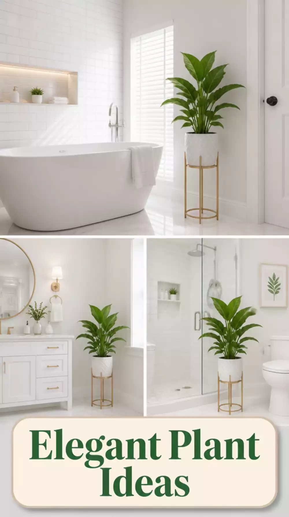 The All-White Bathroom Single Plant Trick That Stops the Room Feeling Clinical