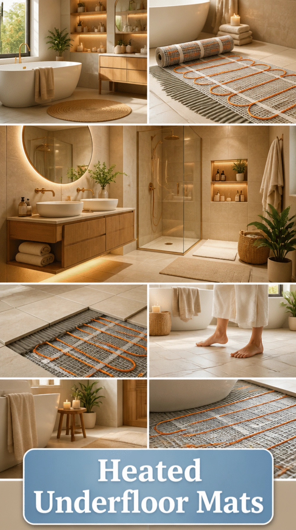 The Bathroom Heated Underfloor Mat That Works Beneath Any Vinyl Floor