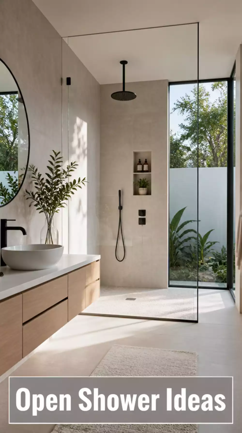 Frameless Shower Glass Enclosure Ideas for Open Bathrooms