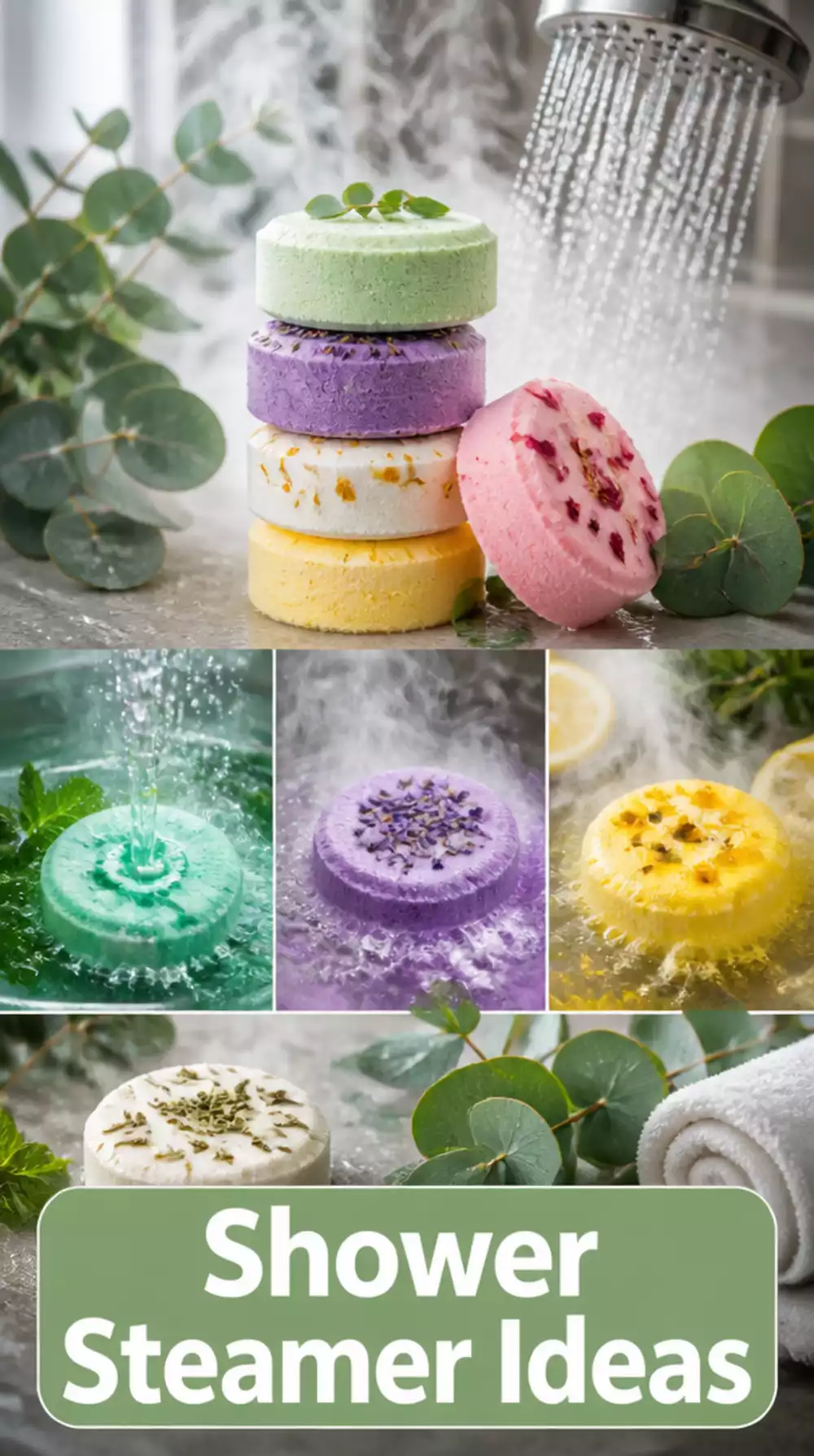 Bathroom Shower Steamer Tablet Set in Eucalyptus That Releases Scent with Steam