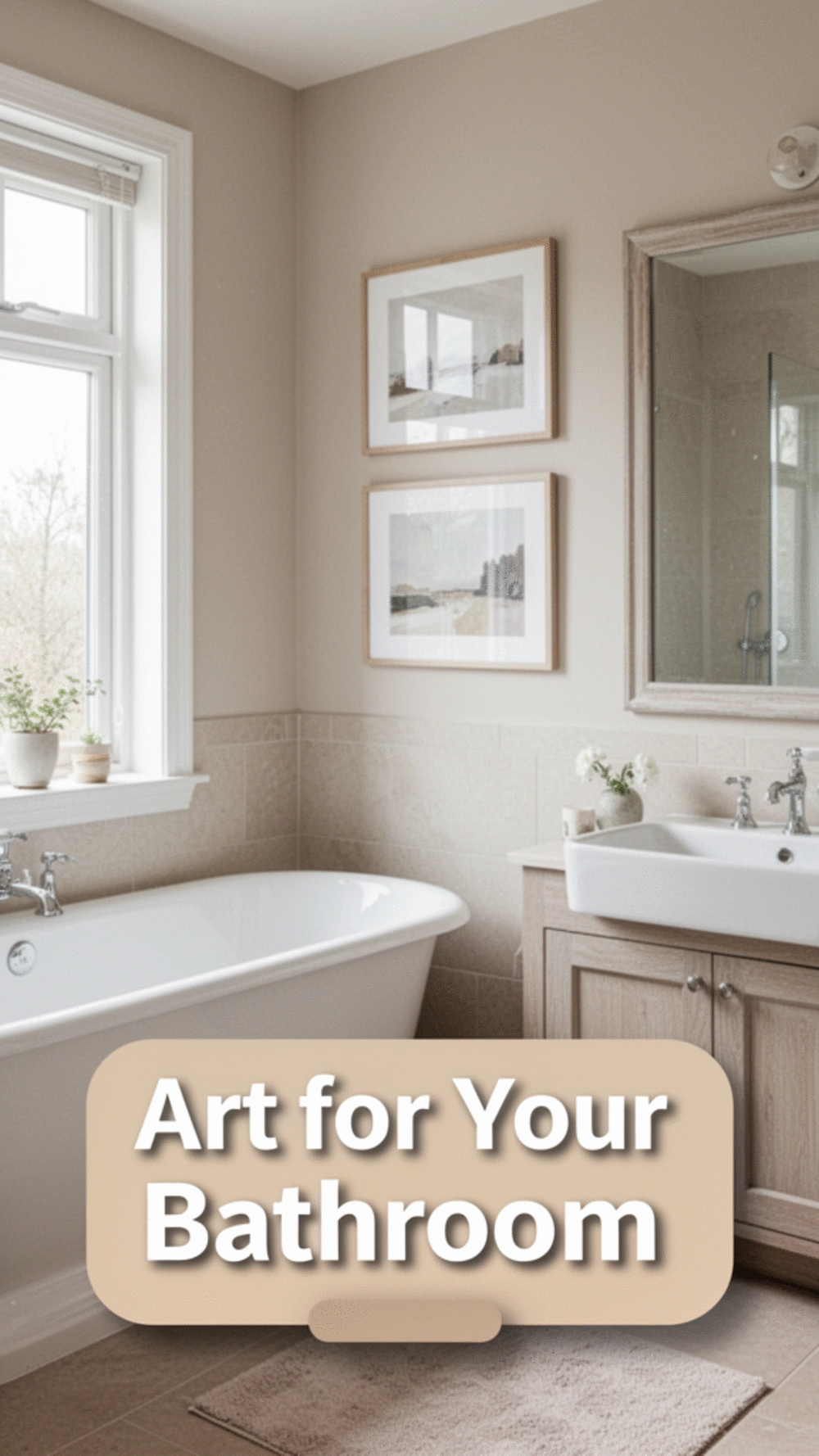 Curate Beautiful Wall Art for Your Neutral Bathroom Decor