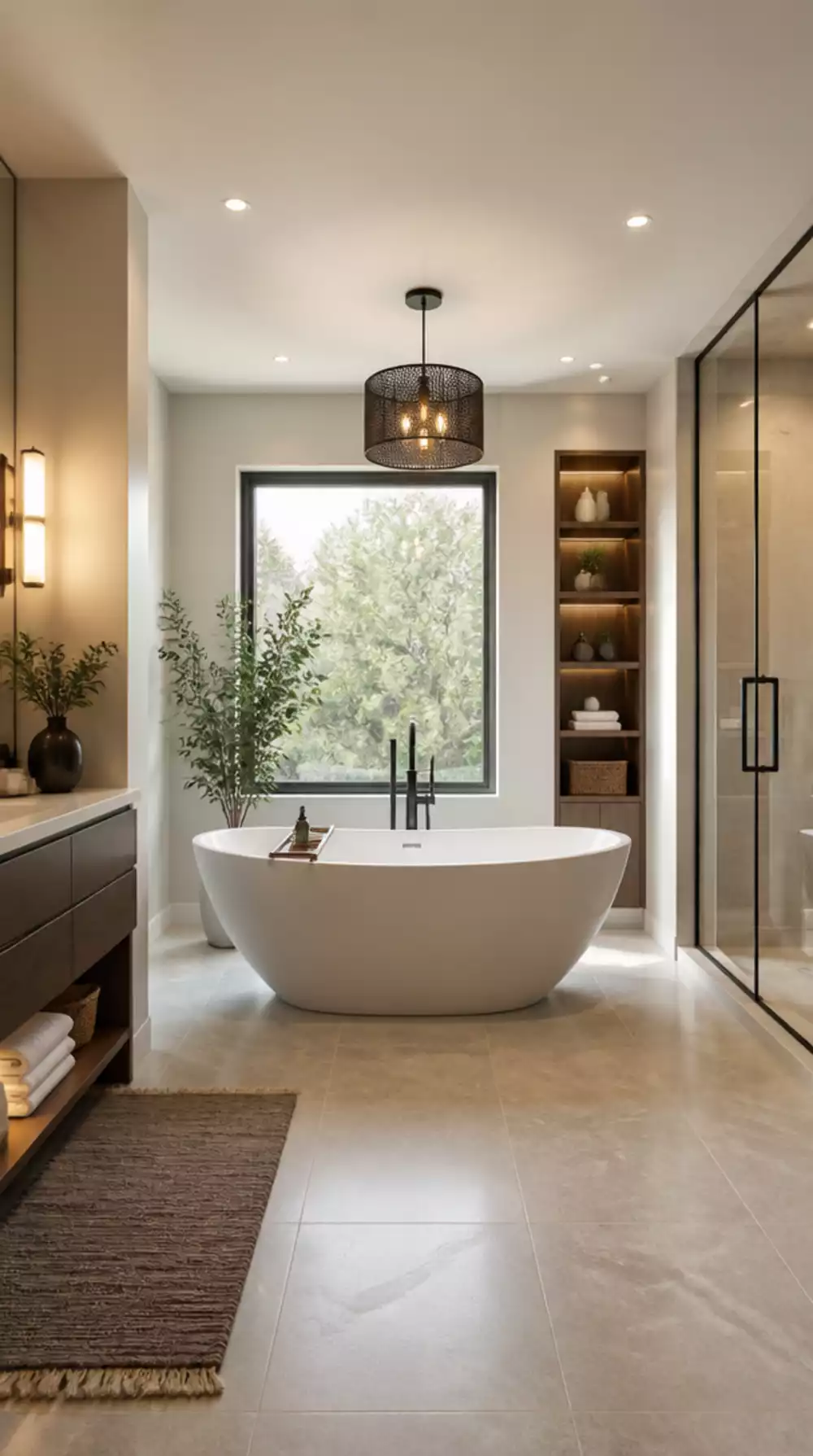 Why a Freestanding Tub Positioned Away from the Wall Changes a Bathroom Completely