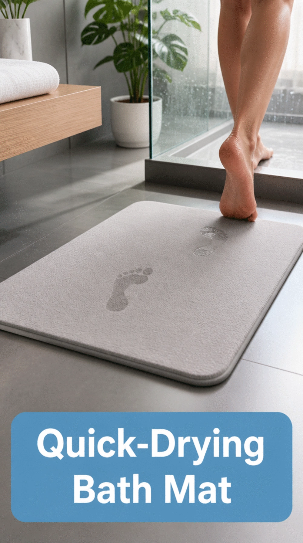Bathroom Stone Diatomite Bath Mat That Dries Instantly and Never Gets Mouldy