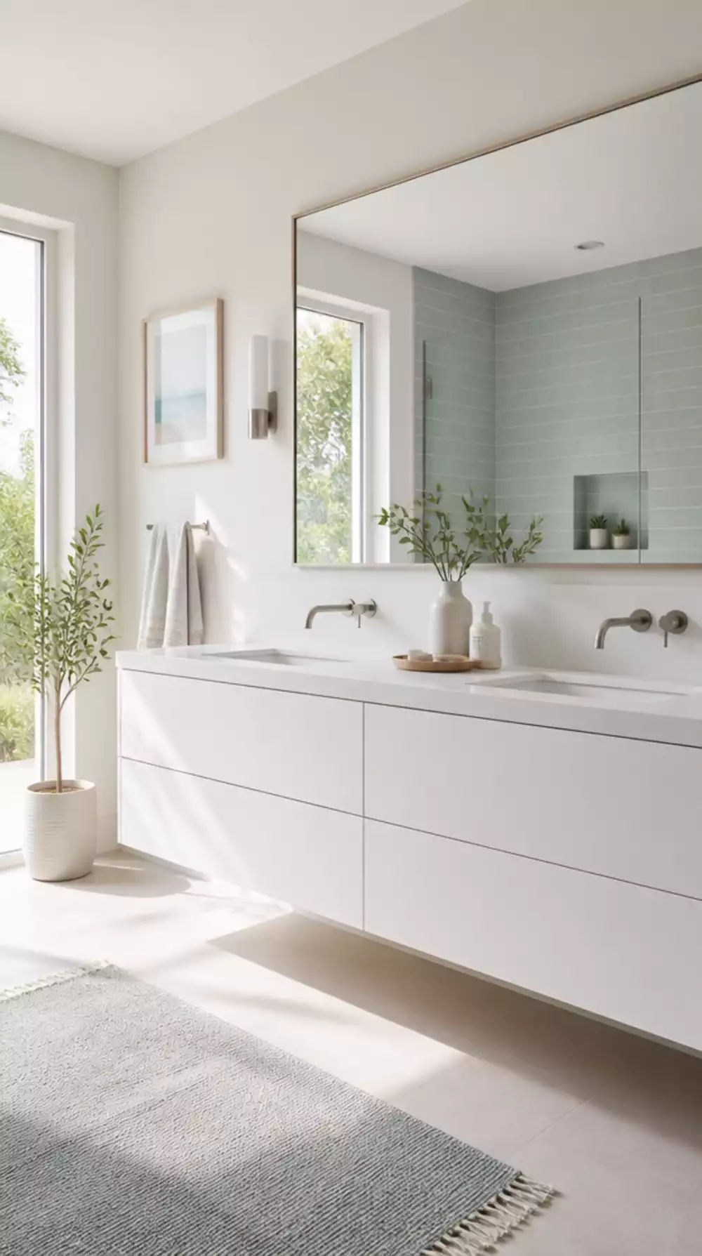 Floating Bathroom Vanity in Matte White That Makes a Room Feel Larger